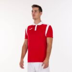 Joma 82P4R526 احمر ابيض بطولة قميص بولو بأكمام قصيرة v رجال - Image 5