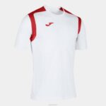 Joma 82P4R553 أبيض أحمر بطولة قميص قصير الأكمام v رجال