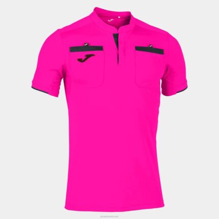 Joma 82P4R555 الفلورسنت الوردي قميص قصير الأكمام الحكم رجال
