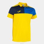 Joma 82P4R595 الأصفر الأزرق الملكي الأزرق الداكن قميص بولو بأكمام قصيرة طاقم v رجال