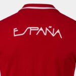 Joma 82P4R631 احمر ابيض قميص بولو كم طويل ترفيهي اللجنة الأولمبية الإسبانية - Image 3