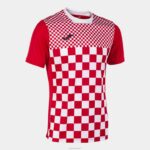 Joma 82P4R641 احمر ابيض قميص بأكمام قصيرة العلم iii رجال