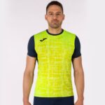 Joma 82P4R674 الأزرق الداكن أصفر فلوري قميص قصير الأكمام النخبة الثامن رجال - Image 2