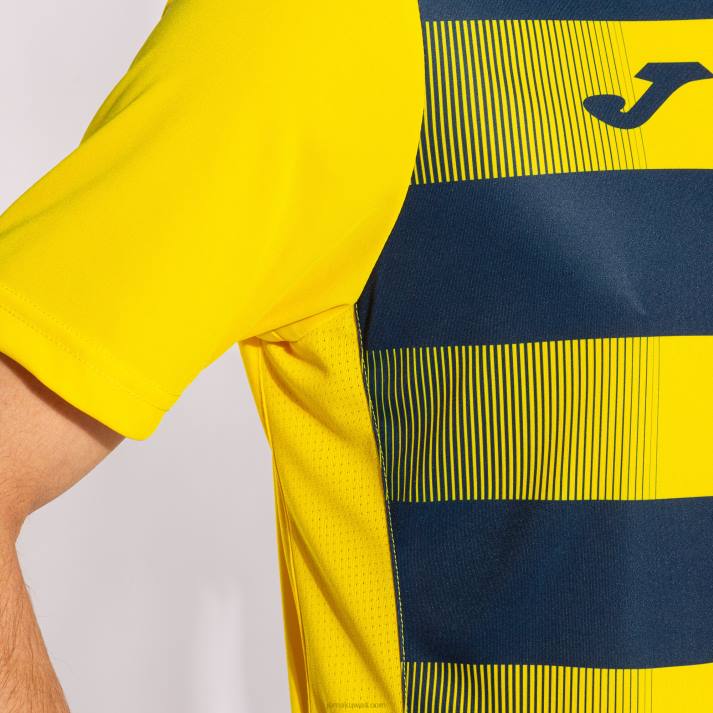 Joma 82P4R721 أصفر أزرق كحلي قميص بكم قصير europa v رجال - Image 5