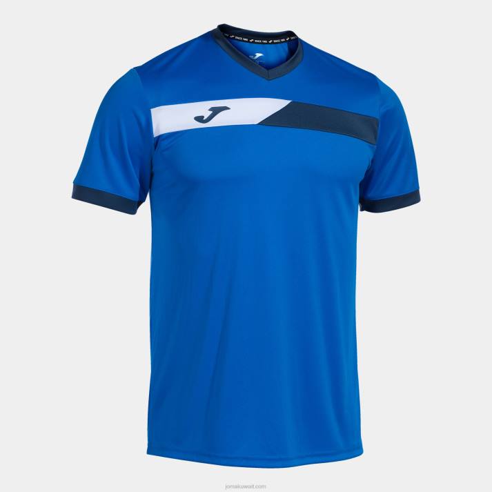 joma_82p4r777_d8a7d984d8a3d8b2d8b1d982_d8a7d984d985d984d983d98a_d8a7d984d8a3d8b2d8b1d982_d8a7d984d8afd8a7d983d986_d8a7d984d8a3.jpg Joma 82P4R777 الأزرق الملكي الأزرق الداكن الأبيض قميص قصير الأكمام المحكمة رجال - Image 1