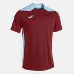 Joma 82P4R806 بورجوندي السماء الزرقاء بطولة قميص قصير الأكمام سادسا رجال