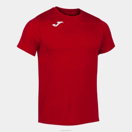 Joma 82P4R812 أحمر قميص قصير الأكمام سجل الثاني رجال