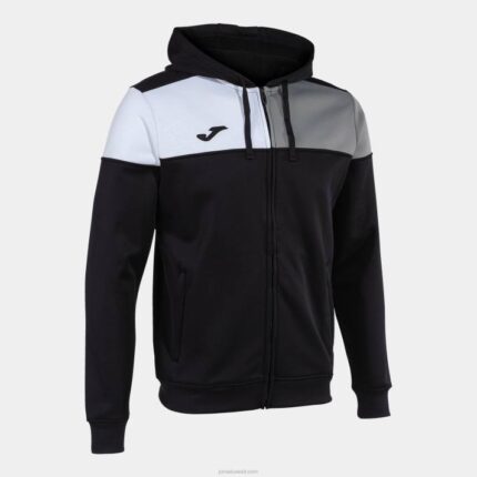 Joma 82P4R836 أسود أبيض رمادي طاقم سترة مقنعين v رجال