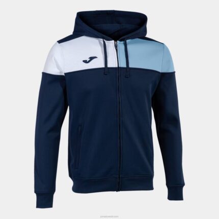 Joma 82P4R837 الأزرق الداكن السماء الزرقاء البيضاء طاقم سترة مقنعين v رجال