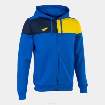 Joma 82P4R838 الأزرق الملكي الأصفر والأزرق الداكن طاقم سترة مقنعين v رجال