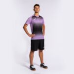 Joma 82P4R866 أسود أرجواني قميص بأكمام قصيرة النمر v رجال - Image 8