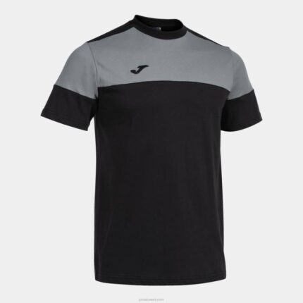 Joma 82P4R867 أسود اللون الرمادي قميص طاقم قصير الأكمام v رجال