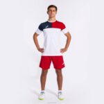 Joma 82P4R882 أبيض أحمر أزرق كحلي قميص طاقم قصير الأكمام v رجال - Image 6