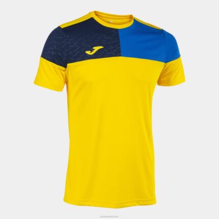 Joma 82P4R883 الأصفر الأزرق الملكي الأزرق الداكن قميص طاقم قصير الأكمام v رجال