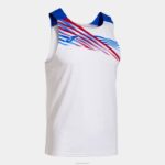 Joma 82P4R885 أبيض أزرق ملكي بلا أكمام تي شيرت النخبة x رجال