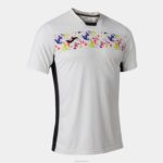 Joma 82P4R956 أبيض متعدد الألوان قميص قصير الأكمام التحدي رجال