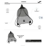 Joma 82P4R968 أسود دفقة كيس - Image 3