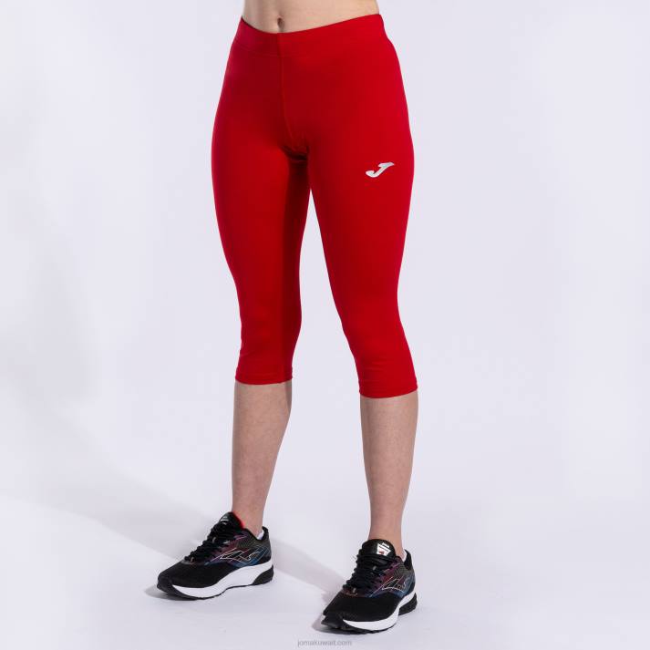 Joma 82P4R2443 أحمر 3/4 لباس ضيق أوليمبيا نحيف
