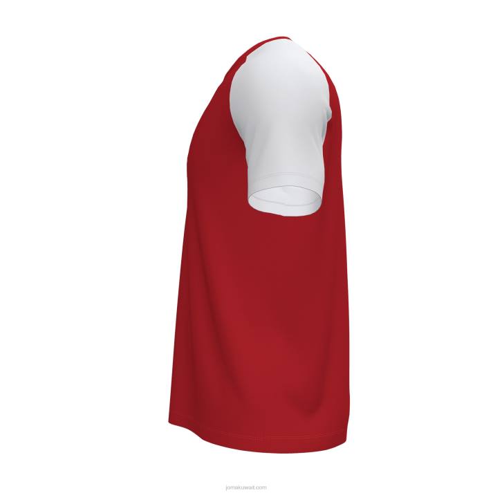 Joma 82P4R1005 احمر ابيض قميص بأكمام قصيرة أكاديمية رابعا رجال