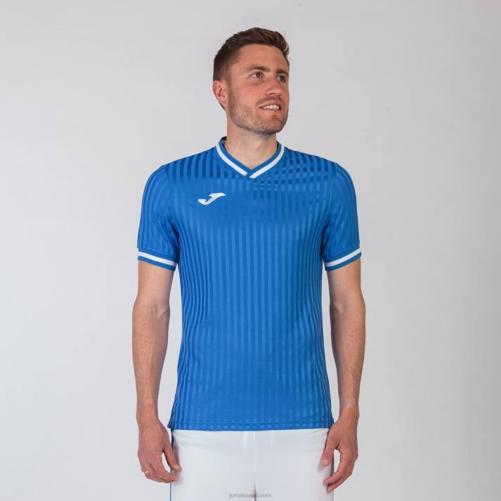 Joma 82P4R1006 الأزرق الملكي قميص قصير الأكمام toletum iii رجال