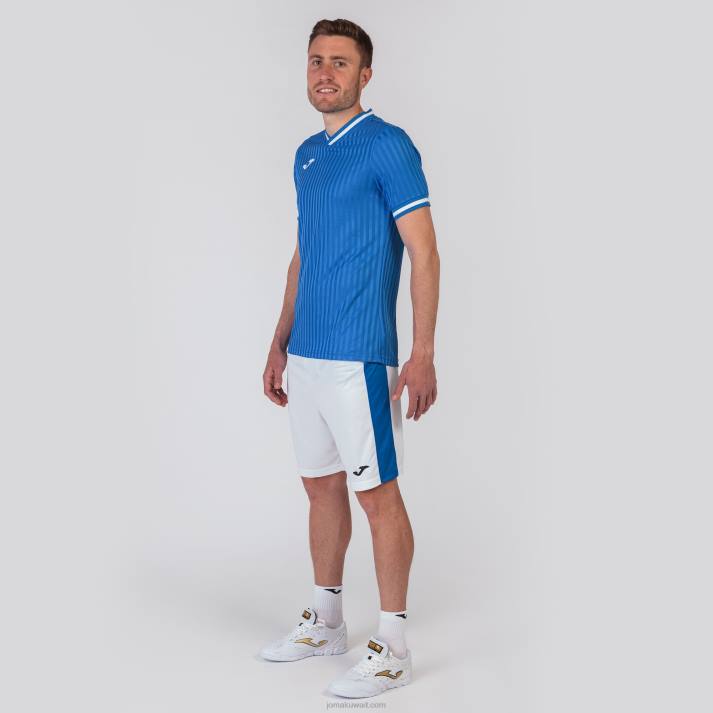 Joma 82P4R1006 الأزرق الملكي قميص قصير الأكمام toletum iii رجال