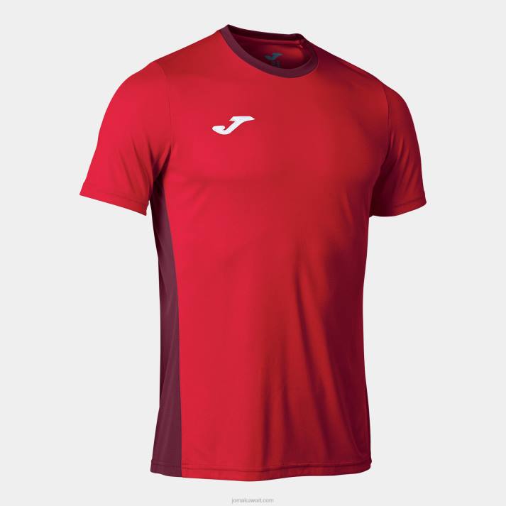 Joma 82P4R1008 أحمر قميص قصير الأكمام الفائز الثاني رجال