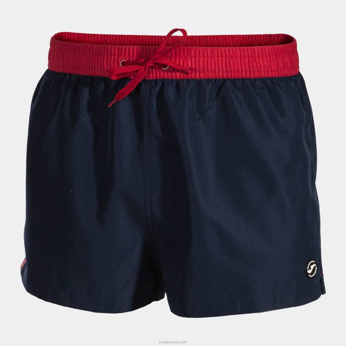 Joma 82P4R100 الأزرق الداكن الأحمر جذوع السباحة الكلاسيكية رجال