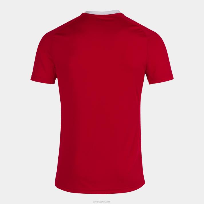 Joma 82P4R1011 احمر ابيض قميص بأكمام قصيرة النمر الثالث رجال