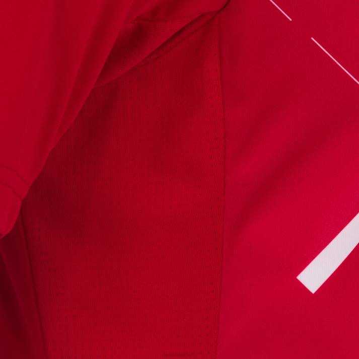 Joma 82P4R1011 احمر ابيض قميص بأكمام قصيرة النمر الثالث رجال