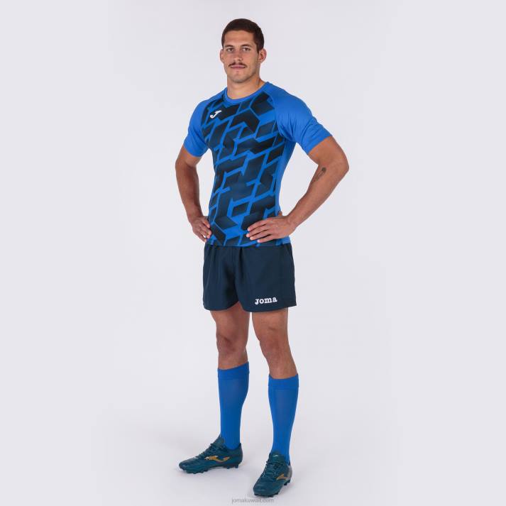 Joma 82P4R1014 الأزرق الملكي الأزرق الداكن قميص بأكمام قصيرة myskin iii رجال