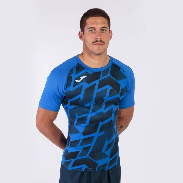 Joma 82P4R1014 الأزرق الملكي الأزرق الداكن قميص بأكمام قصيرة myskin iii رجال