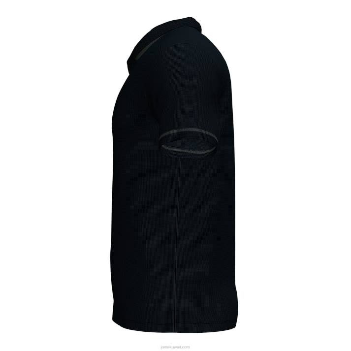 Joma 82P4R1021 أسود رمادي غامق بطولة قميص بولو قصير الاكمام vi رجال