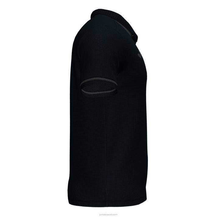 Joma 82P4R1021 أسود رمادي غامق بطولة قميص بولو قصير الاكمام vi رجال