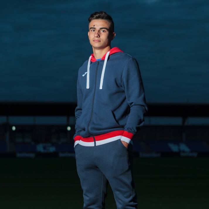 Joma 82P4R1023 الأزرق الداكن الأحمر سترة مقنعين مريحة الثاني رجال