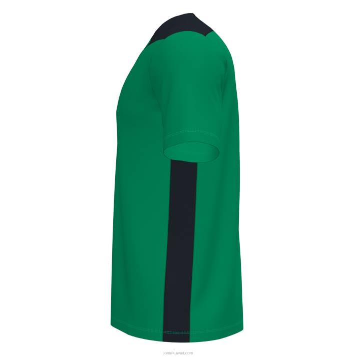 Joma 82P4R1024 أخضر أسود بطولة قميص قصير الأكمام سادسا رجال