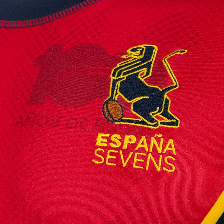 Joma 82P4R1034 أحمر قميص قصير الاكمام 1st موحدة الاتحاد الاسباني للرجبي