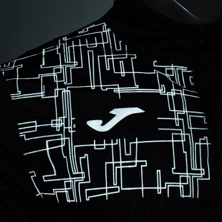 Joma 82P4R1036 أسود قميص من النوع الثقيل النخبة الثامن رجال