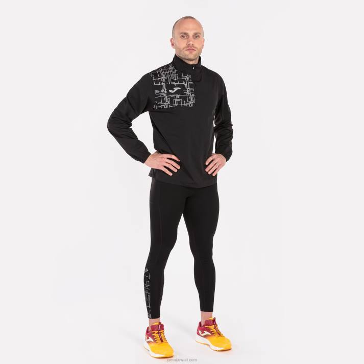 Joma 82P4R1036 أسود قميص من النوع الثقيل النخبة الثامن رجال