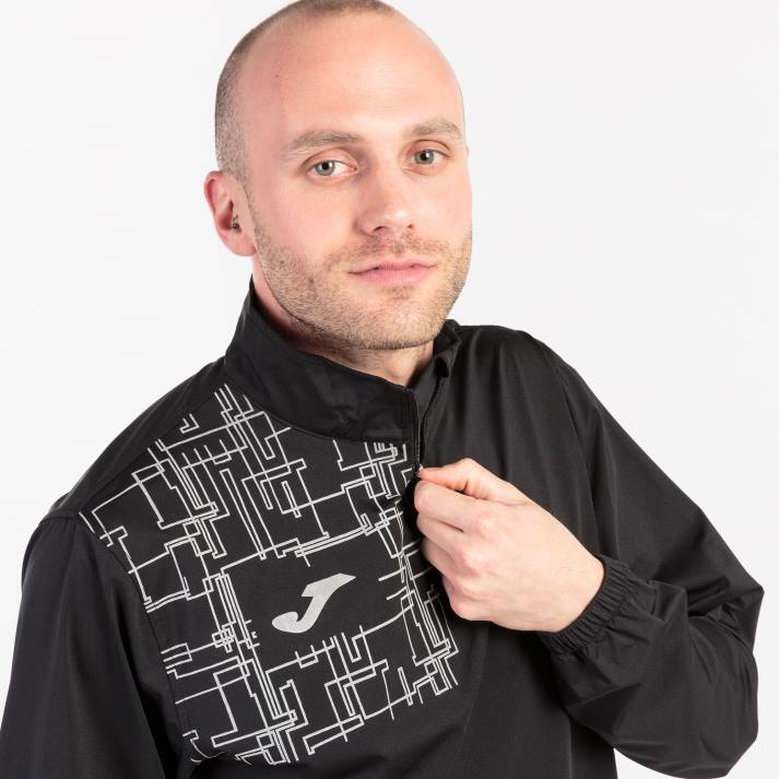 Joma 82P4R1036 أسود قميص من النوع الثقيل النخبة الثامن رجال