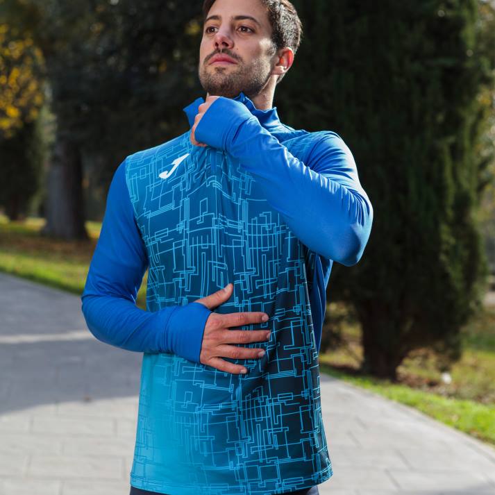 Joma 82P4R1037 الأزرق الملكي قميص من النوع الثقيل النخبة الثامن رجال