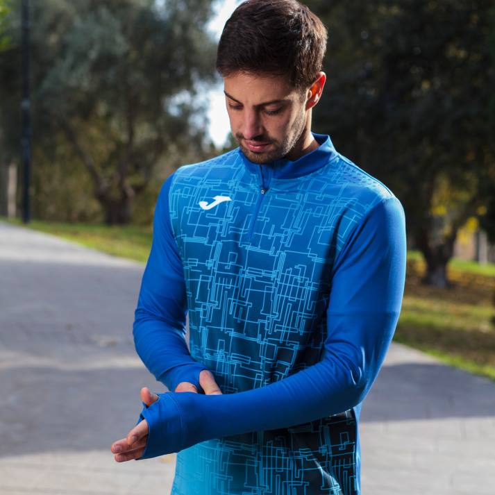 Joma 82P4R1037 الأزرق الملكي قميص من النوع الثقيل النخبة الثامن رجال