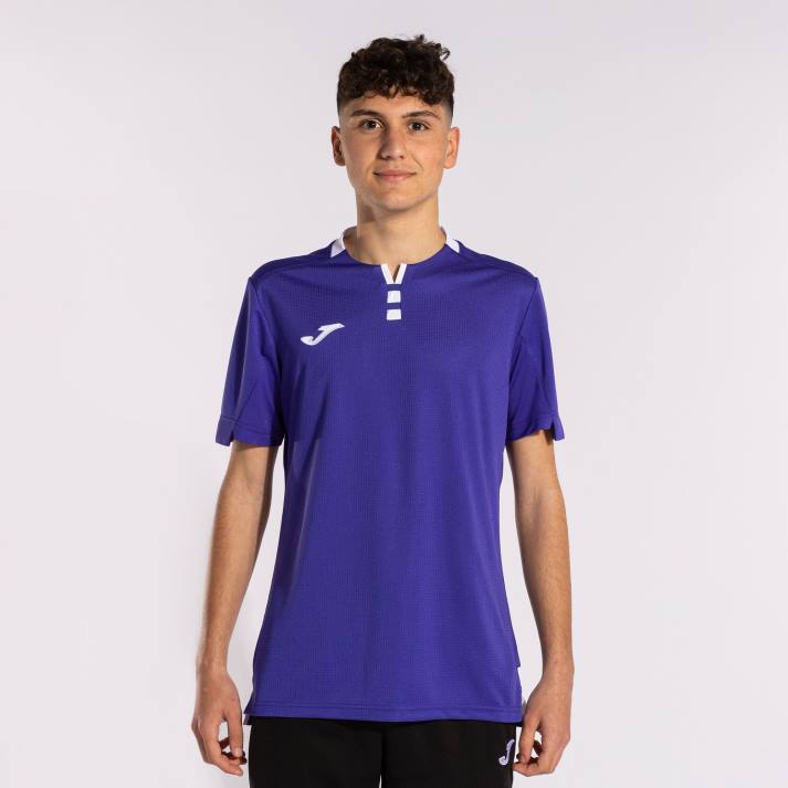 Joma 82P4R1046 أبيض أرجواني قميص بأكمام قصيرة ذهبي رابعا رجال