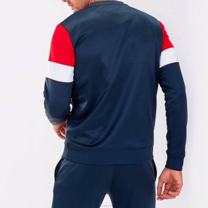 Joma 82P4R1052 الأزرق الداكن الأحمر الأبيض طاقم قميص من النوع الثقيل الرابع رجال