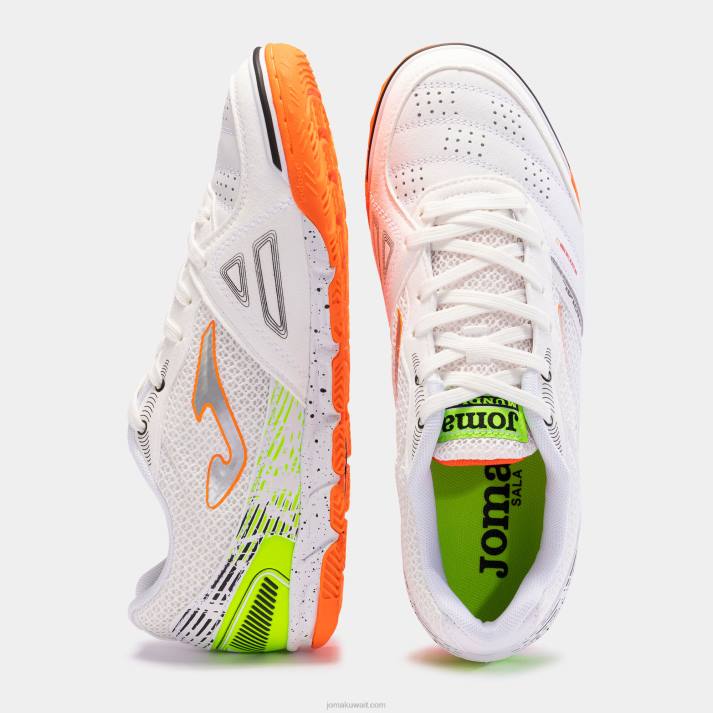 Joma 82P4R107 المرجان الأبيض أحذية كرة الصالات مونديال 23 داخلي