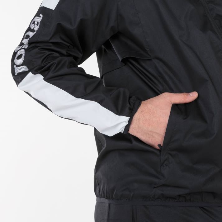 Joma 82P4R1082 أسود أبيض بطولة سترة المطر الرابع رجال