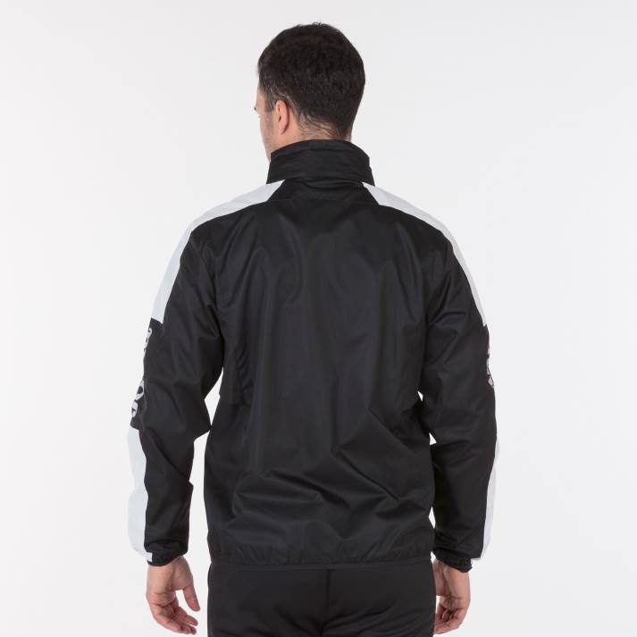 Joma 82P4R1082 أسود أبيض بطولة سترة المطر الرابع رجال