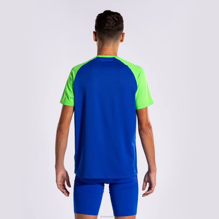Joma 82P4R1093 الأزرق الملكي الأخضر الفلوريسنت قميص قصير الأكمام النخبة x رجال