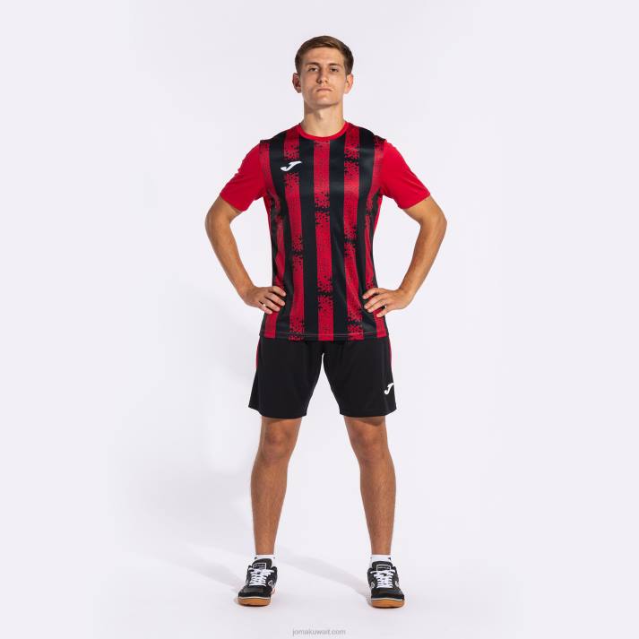 Joma 82P4R1096 أحمر أسود قميص بأكمام قصيرة inter iii رجال
