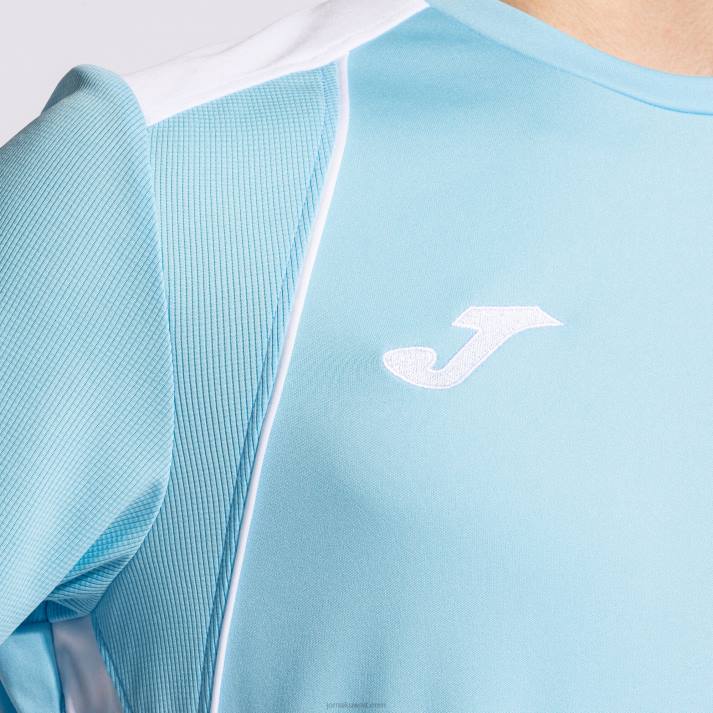 Joma 82P4R1123 السماء الزرقاء البيضاء قميص بطولة قصيرة الأكمام السابع رجال