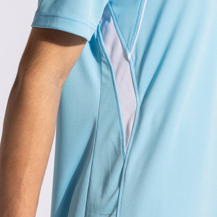 Joma 82P4R1123 السماء الزرقاء البيضاء قميص بطولة قصيرة الأكمام السابع رجال